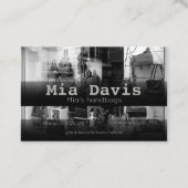 Handtas met handtas, visitekaartje (Achterkant)