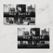 Handtas met handtas, visitekaartje (Voorkant / Achterkant)