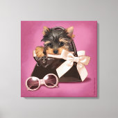 Handtas yorkie canvas afdruk (Voorkant)