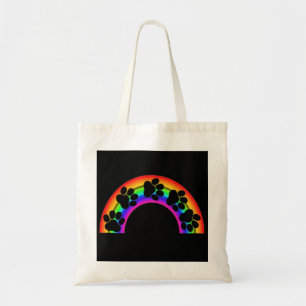 Handtaspoten op een regenboog tote bag