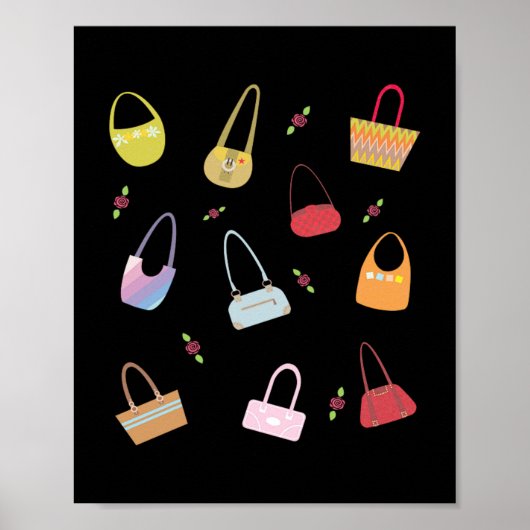Handtassen Collectie Mode Poster (Voorkant)