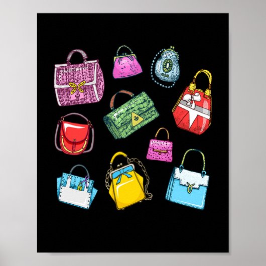 Handtassen Collectie Mode Poster (Voorkant)