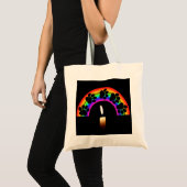 Handtassen op een regenboog met kaars (Voorkant (product))