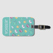 Handtassenpatroon handtassen bevestigen Blauwgroen Bagagelabel (Voorkant (horizontaal))
