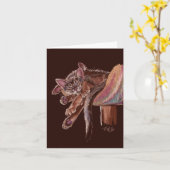 "Handtastelijk wordt" het Sluimeren Katten Kaart (Gele Bloem)