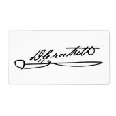 Handtekenaar van Davy Crockett Etiket (Voorkant)