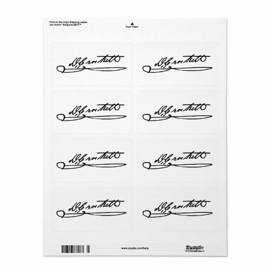 Handtekenaar van Davy Crockett Etiket (Full Sheet)