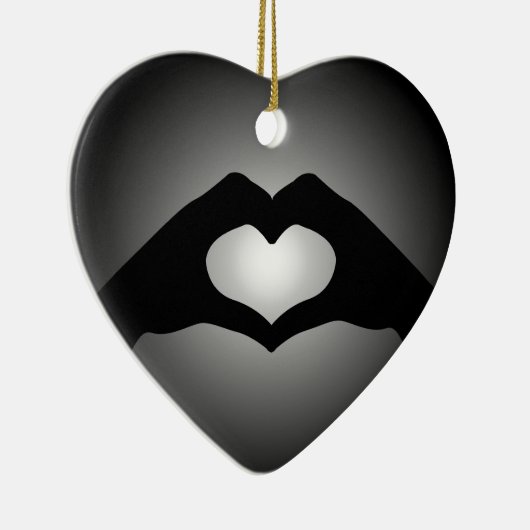 handtekenbord Heart Keramisch Ornament (Rechts)