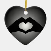 handtekenbord Heart Keramisch Ornament (Voorkant)