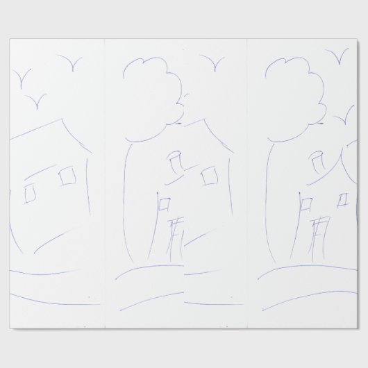 HANDTEKEND HUIS CADEAUPAPIER (Zoom)