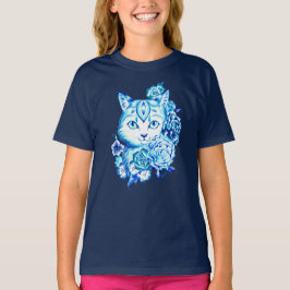 Handtekening 10 Blue Shades Cat Girls Longsleeve T T-shirt