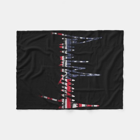 Handtekening 2024 President Patriottische Amerikaa Fleece Deken (Voorkant (Horizontaal))