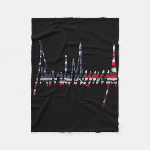 Handtekening 2024 President Patriottische Amerikaa Fleece Deken