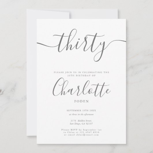 Handtekening 30e verjaardag kaart (Voorkant)