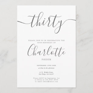 Handtekening 30e verjaardag kaart