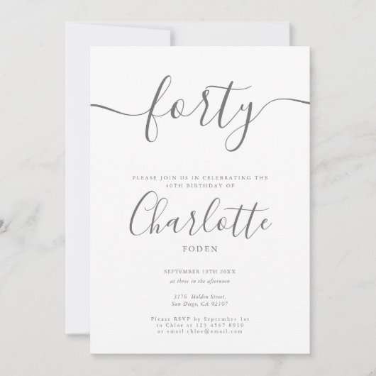 Handtekening 40e verjaardag kaart (Voorkant)