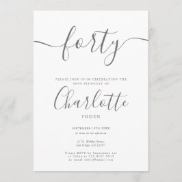 Handtekening 40e verjaardag kaart