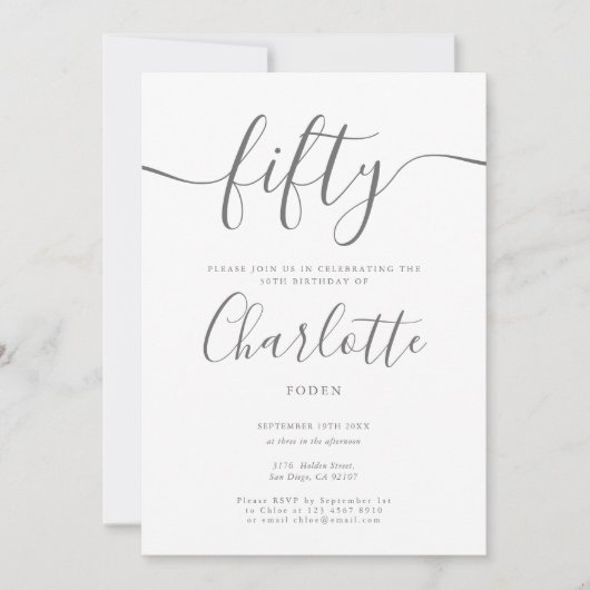 Handtekening 50e verjaardag kaart (Voorkant)