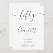 Handtekening 50e verjaardag kaart (Voorkant / Achterkant)