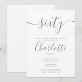 Handtekening 60e verjaardag kaart (Voorkant / Achterkant)