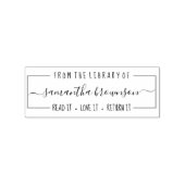 Handtekening aangepast boek bibliotheek rubberstempel (Afrduk)