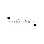 Handtekening aangepaste tekst harten eenvoudig rubberstempel (Afrduk)