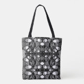 Handtekening Abstract 220319 - wit op zwart Tote Bag (Achterkant)