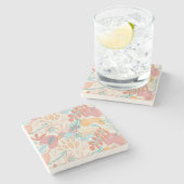 Handtekening Abstract patroonpatroon Stenen Onderzetter (Zijkant)