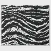Handtekening Abstract twee kleuren Zebra Stripes R Cadeaupapier (Vlak)