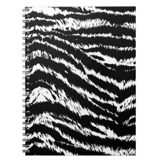 Handtekening Abstract twee kleuren Zebra Stripes R Notitieboek (Voorkant)