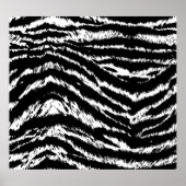 Handtekening Abstract twee kleuren Zebra Stripes R Poster (Voorkant)
