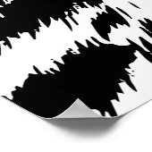 Handtekening Abstract twee kleuren Zebra Stripes R Poster (Hoek)