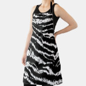 Handtekening Abstract twee kleuren Zebra Stripes R Schort (Insitu)