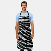 Handtekening Abstract twee kleuren Zebra Stripes R Schort (Gedragen)