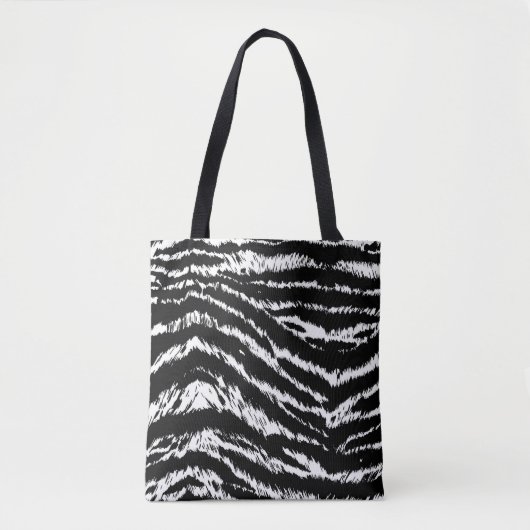 Handtekening Abstract twee kleuren Zebra Stripes R Tote Bag (Voorkant)