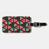 Handtekening Abstract watermeloenpatroon Bagagelabel (Voorkant horizontaal)