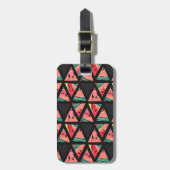 Handtekening Abstract watermeloenpatroon Bagagelabel (Voorkant verticaal)