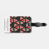 Handtekening Abstract watermeloenpatroon Bagagelabel (Achterkant horizontaal)