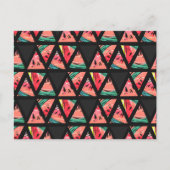 Handtekening Abstract watermeloenpatroon Briefkaart (Voorkant)