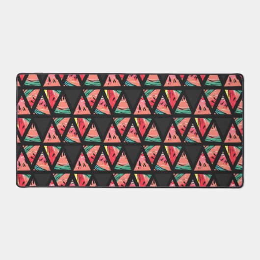 Handtekening Abstract watermeloenpatroon Bureaumat (Voorkant)