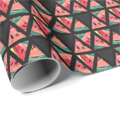 Handtekening Abstract watermeloenpatroon Cadeaupapier (Rol Hoek)