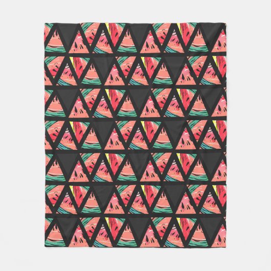 Handtekening Abstract watermeloenpatroon Fleece Deken (Voorkant)