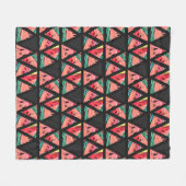 Handtekening Abstract watermeloenpatroon Fleece Deken (Voorkant (Horizontaal))