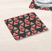 Handtekening Abstract watermeloenpatroon Kartonnen Onderzetters (Schuin)