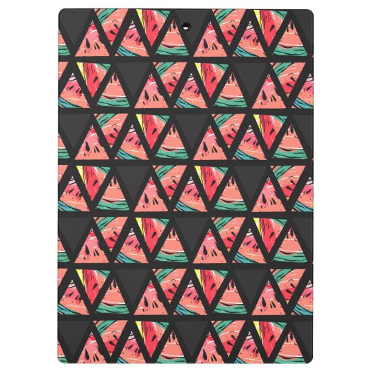 Handtekening Abstract watermeloenpatroon Klembord (Achterkant)