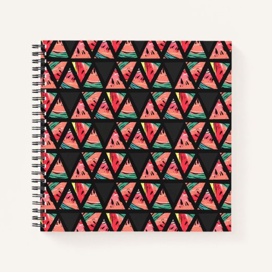 Handtekening Abstract watermeloenpatroon Notitieboek (Voorkant)