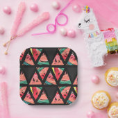 Handtekening Abstract watermeloenpatroon Papieren Bordje (Feest)