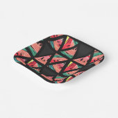 Handtekening Abstract watermeloenpatroon Papieren Bordje (Gebogen)