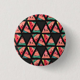 Handtekening Abstract watermeloenpatroon Ronde Button 3,2 Cm