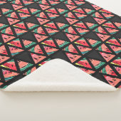 Handtekening Abstract watermeloenpatroon Sherpa Deken (3/4)